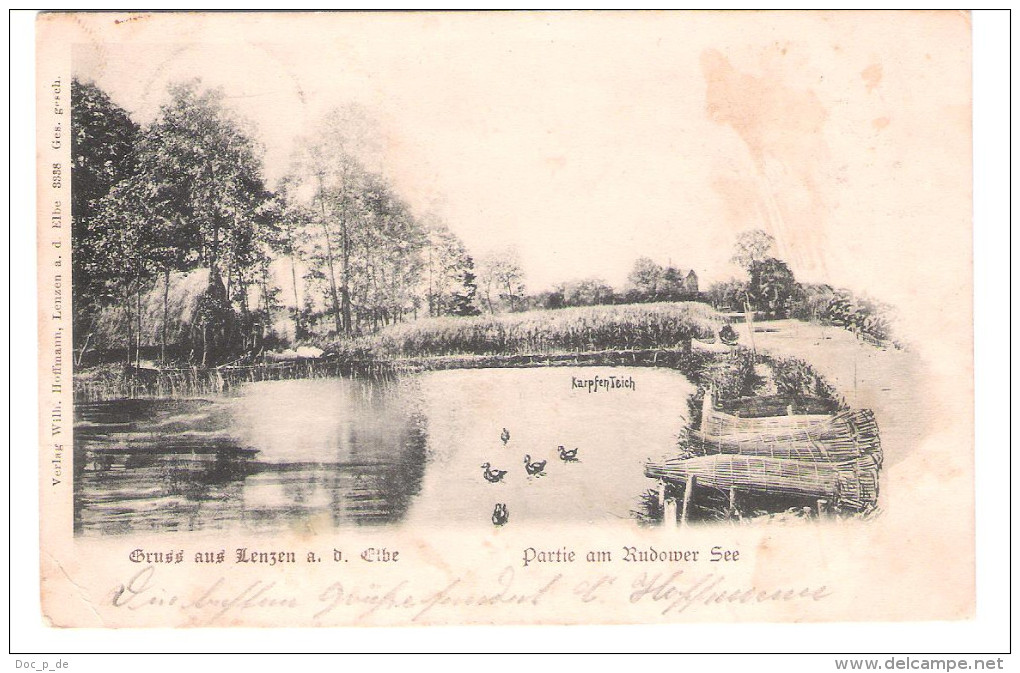 Deutschland - Gruss Aus Lenzen An Der Elbe - Partie Am Rudower See - 1907 - Lenzen