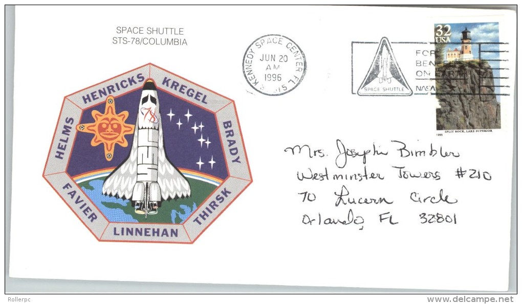 080334 LAUNCH STS - 78 [SHUTTLE COLUMBIA] KENNEDY SPACE CENTER FL /JUN 20,1996 / 32815 [COVER, PATCH & DESC] - Etats-Unis