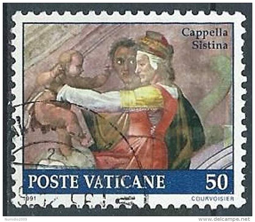 1991 VATICANO USATO CAPPELLA SISTINA 50 LIRE - VV2 - Oblitérés