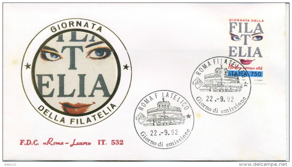 ITALIA - FDC  ROMA LUXOR 1992 -  GIORNATA DELLA FILATELIA - FDC