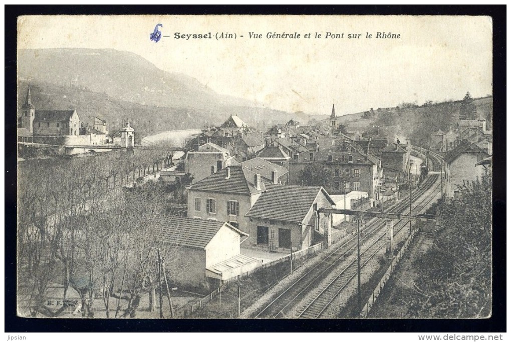 Cpa Du 01 Seyssel Vue Générale Et Le Pont Sur Le Rhône      AO15 - Seyssel