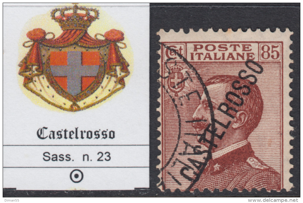 ITALIA - CASTELROSSO - N.23 - Cv 80 Euro - USATO - LUXUS GESTEMPELT - Castelrosso