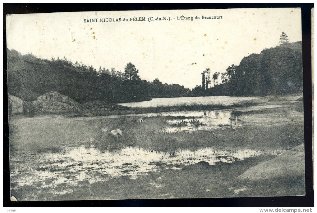 Cpa Du 22 Saint Nicolas Du Pelem L´ Etang De Beaucourt   AO14 - Saint-Nicolas-du-Pélem