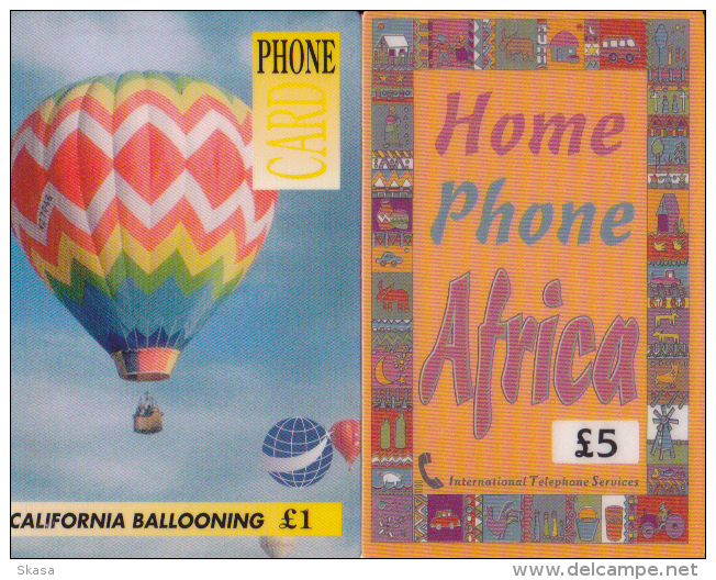 2 Cartes UK Montgolfière Et Africa - Autres & Non Classés