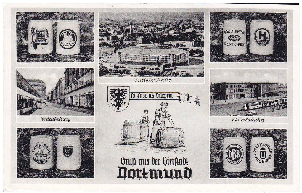 Ak Dortmund, Mehrbildkarte, 1956 - Dortmund