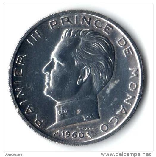 ** 5 FRANCS ARGENT MONACO 1960 SUP/FDC ** - 1960-2001 Neue Francs