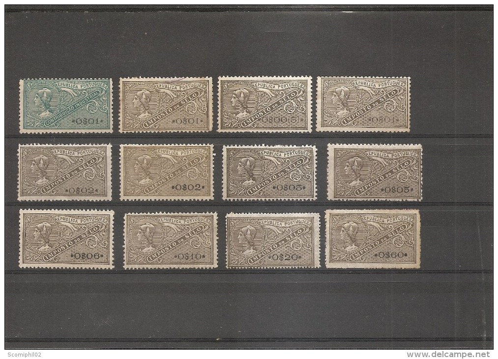 Portugal ( Lot De 12 Timbres Fiscaux X -MH) - Oblitérés