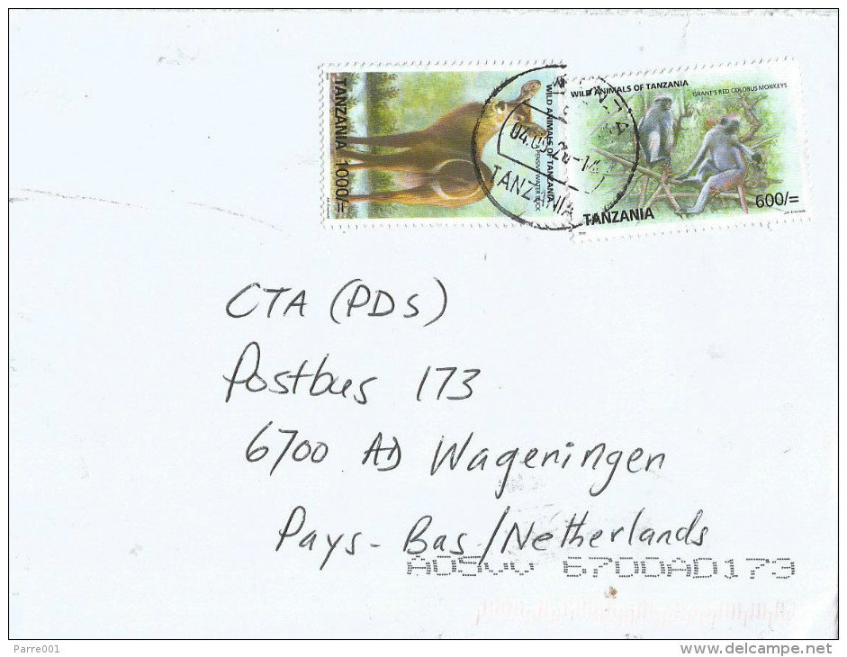 Tanzania 2014 Mwanza Water Buck Grant's Red Colobus Monkey Ape Wildlife Cover - Tanzania (1964-...)