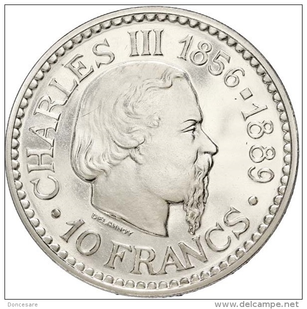 ** 10 FRANCS ARGENT MONACO 1966 FDC ** - 1960-2001 Nouveaux Francs