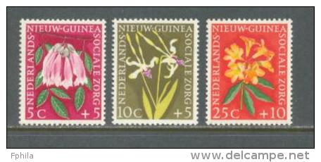 1959 NETHERLANDS NEW GUINEA SOCIAL WELFARE - FLOWERS MICHEL: 57-59 MNH ** - Netherlands New Guinea