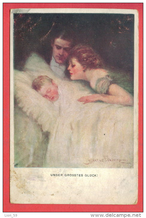 152751 / New York Art Clarence Frederick Underwood - Unser Grösstes Glück ! MOTHER MAN BABY - 742 F , M. MUNK , WIEN - Underwood, Clarence F.