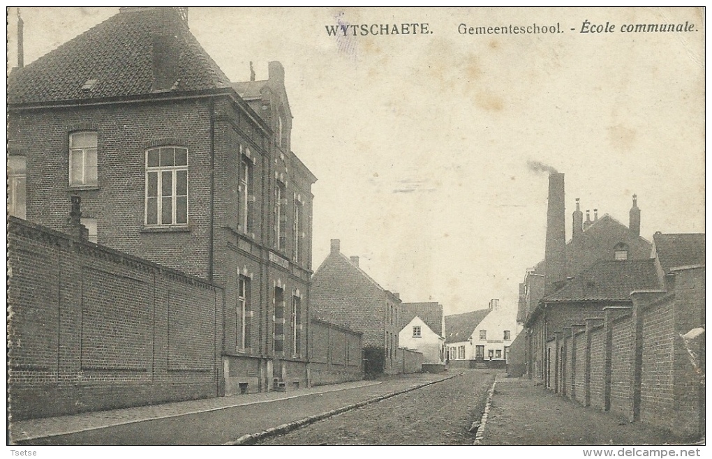 Wytschaete - Gemeenteschool - Feldpost 1915( Verso Zien ) - Heuvelland