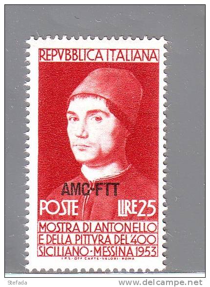 TRIESTE A  1953 ANTONELLO DA MESSINA  CAT.SASS. N°164 FRANC NUOVO  MNH** - Neufs