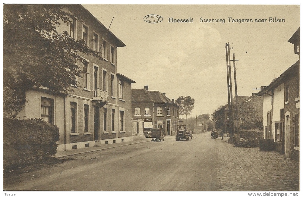 Hoeselt - Steenweg Tongeren Naar Bilsen - Oldtimer ( Verso Zien ) - Hoeselt