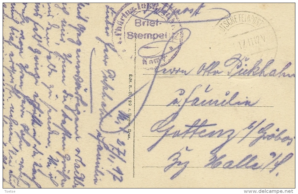 Meneen - Koninklijkerstraat - Feldpost 1917 ( Verso Zien ) - Menen