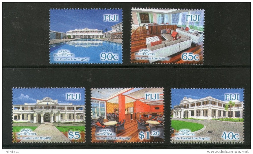 Fiji 2014 Grand Pacific Hotel Tourism 'Be Treated Like Royality' Architecture 5v MNH  # 4052 - Hotel- & Gaststättengewerbe