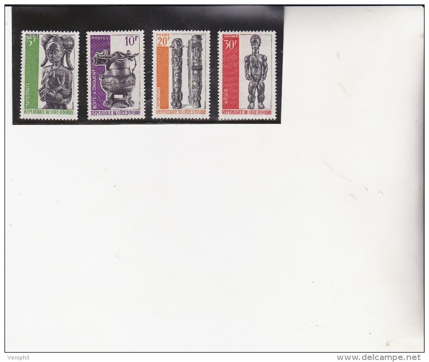 COTE D'IVOIRE N° 244 A 247 NEUF SANS CHARNIERE- 1966 - Unused Stamps