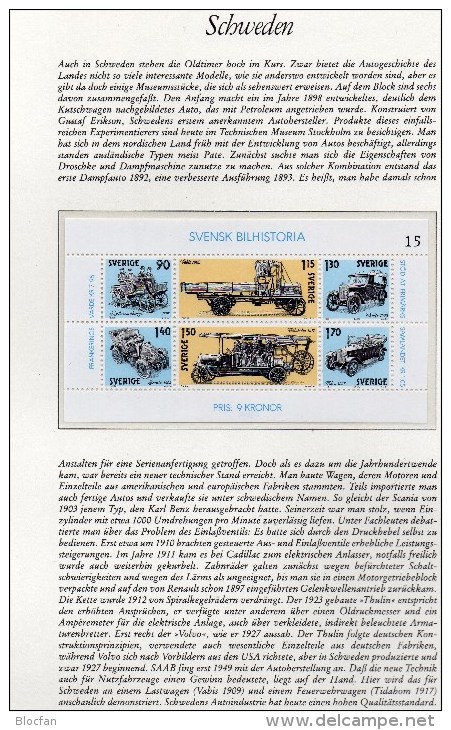 Historie Auto-Industrie 1980 Schweden Block 8 ** 3€ Petroleum-Autos Thulin Vabis Scania Volvo Hoja Bloc Sheet Bf Sverige - Blocks & Sheetlets