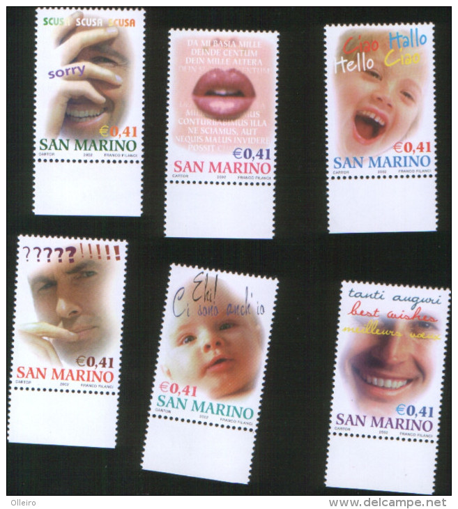 San Marino 2002 Francobolli Augurali 6v Complete Set   ** MNH - Nuovi