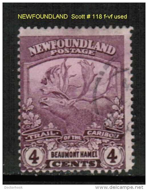 NEWFOUNDLAND    Scott  # 118 F-VF USED - 1908-1947