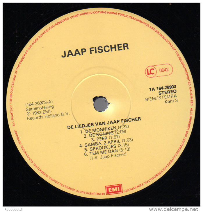 * 2LP *  DE LIEDJES VAN JAAP FISCHER (Holland 1971 EX-!!!)