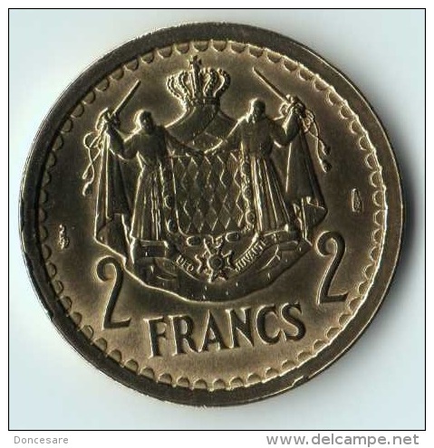 ** 2 FRANCS MONACO BRONZE1943 Sans Date SUP ** - 1922-1949 Louis II