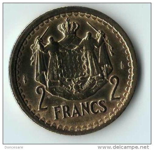 ** 2 FRANCS MONACO BRONZE1943 Sans Date SUP ** - 1922-1949 Louis II