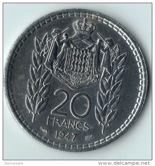 ** 20 FRANCS MONACO  LOUIS II 1947 SUP- ** - 1922-1949 Louis II.