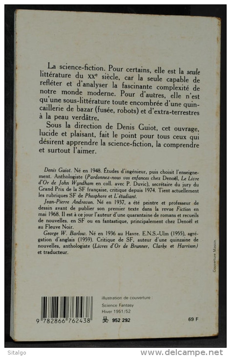 LA SCIENCE-FICTION - ANDREVON, BARLOW, GUIOT - AM ÉDITIONS - Altri & Non Classificati