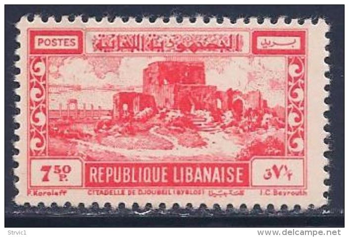 Lebanon, Scott # 229 Mint Hinged Citadel Of Joubayl, 1949 - Lebanon