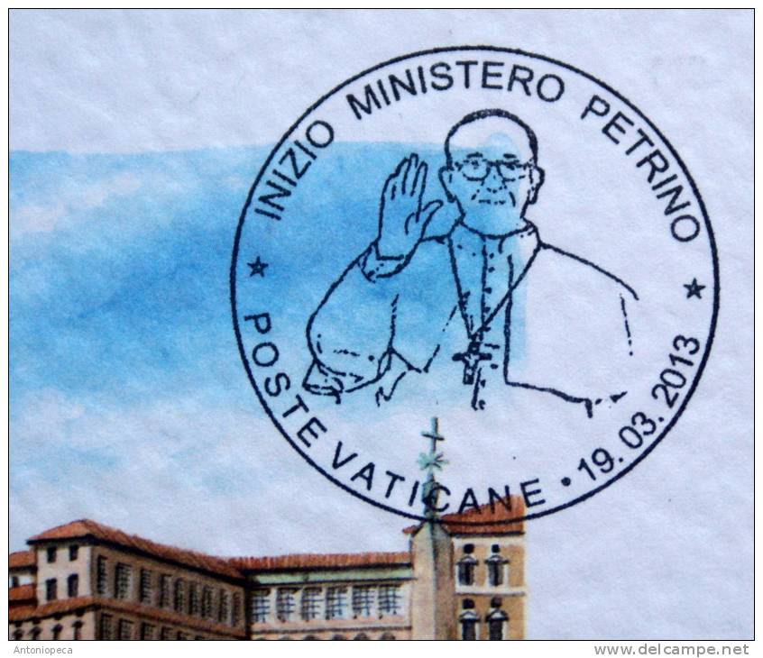 VATICANO 2013 - MAXIMUM CARD POPE FRANCESCO DAY OF START PONTIFICATE ON FINE ARTISTIC CARD - Vatican