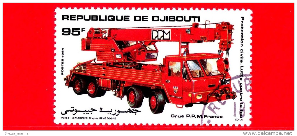 GIBUTI - Djibouti - Nuovo - 1984 - Protezione Civile - Vigili Del Fuoco - Incendio - Gru Ppm France - 95 - Gibuti (1977-...)