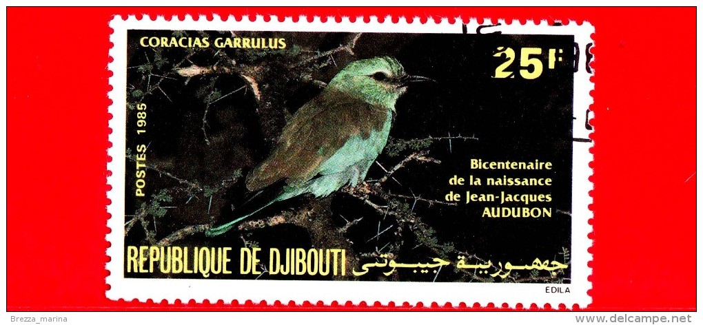 GIBUTI - Djibouti - Nuovo - 1985 - 200 Anni Della Nscita Di J. J. Audubon - Uccelli - Ghiandaia - Birds - Coracias Garru - Djibouti (1977-...)