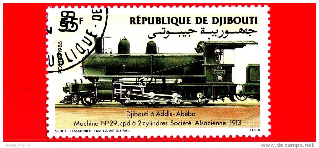 GIBUTI - Djibouti - Nuovo - 1985 - Treni - Locomotive - Gibuti - Addis Abeba - 55 - Gibuti (1977-...)