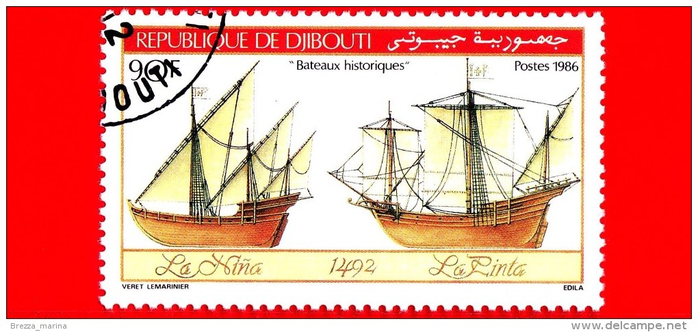 GIBUTI - Djibouti - Nuovo - 1986 - Le Navi Di Colombo, 1492 - La Nina - La Pinta - Ships - 90 - Gibuti (1977-...)