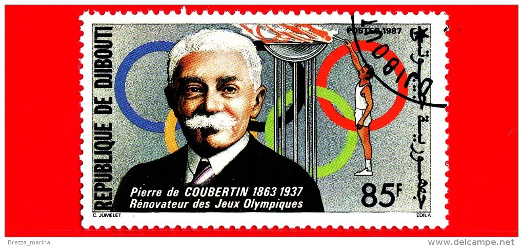 GIBUTI - Djibouti - Nuovo - 1987 - Pierre De Coubertin (1863-1937), Restauratore Dei Giochi Olimpici -  85 - Djibouti (1977-...)