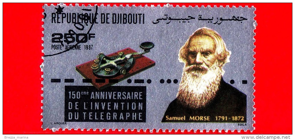 GIBUTI - Djibouti - Nuovo - 1987 - Samuel Morse (1791-1872) - 150 Anni Dell'invenzione Del Telegrafo -  250 P.aerea - Gibuti (1977-...)