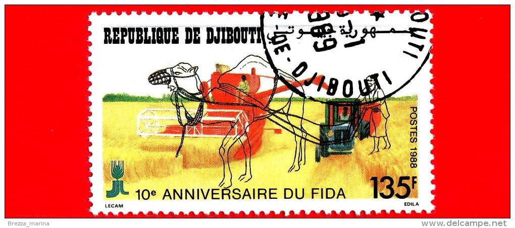 GIBUTI - Djibouti - Nuovo - 1988 - Sviluppo Dell'agricoltura - 10 Anni Di FIDA - Mietitura E Trebbiatura - 135 - Gibuti (1977-...)