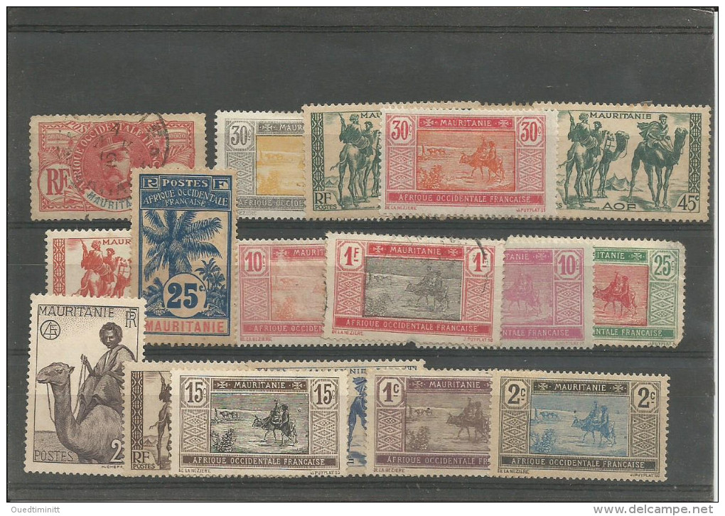 AOF. Lot De Timbres, Mauritanie. - Mauretanien (1960-...)