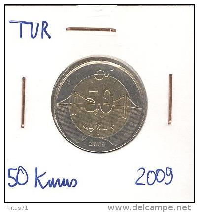 50 Kurus Turquie / Turkey Bi-métallique / Bimetalic 2009 - Turkije