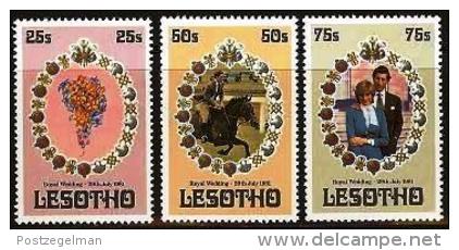 LESOTHO , 1981, Mint Never Hinged Stamp(s)  , Royal Wedding,   MI 344-346, #2657 - Lesotho (1966-...)