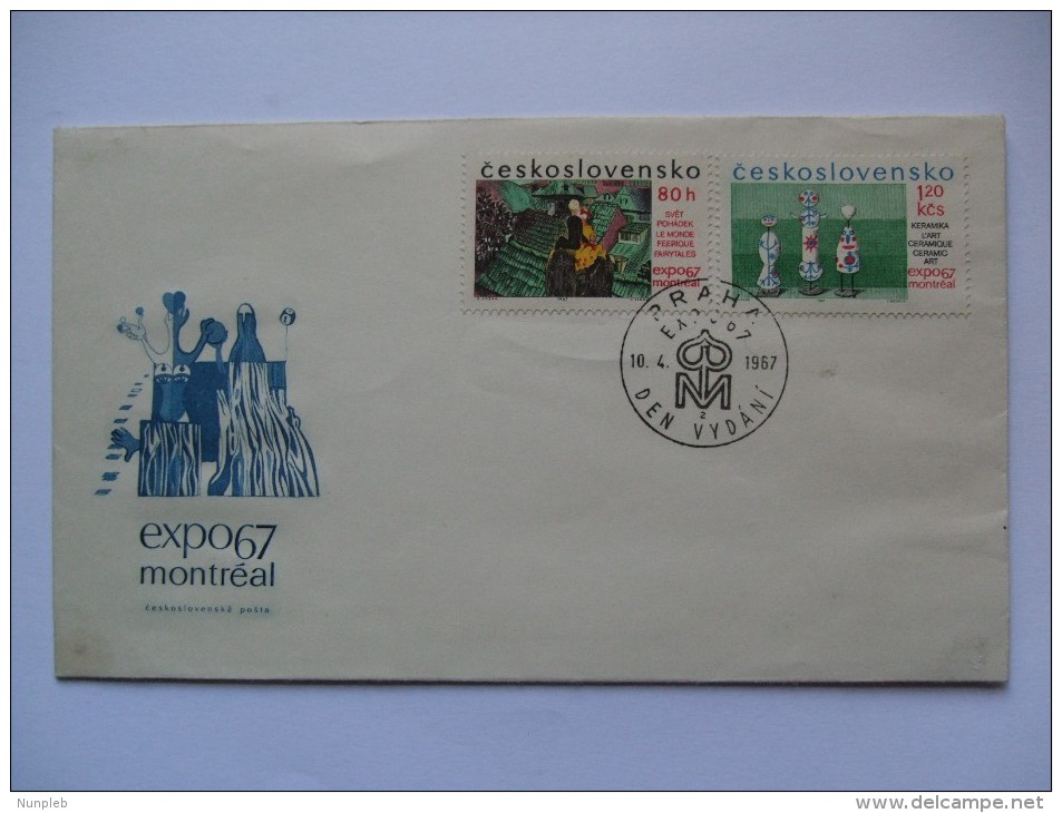 CZECHOSLOVAKIA MONTREAL EXPO 1967 FDC - Cartas & Documentos