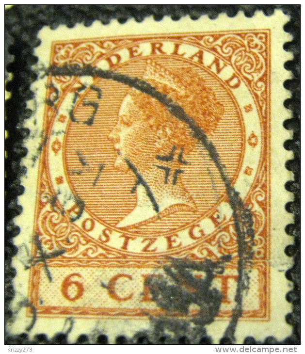 Netherlands 1924 Queen Wilhelmina 6c - Used - Oblitérés