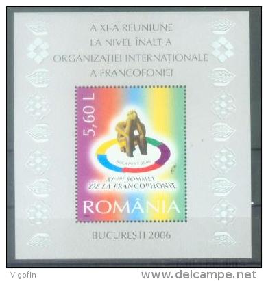 RO 2006-6128 FRANCOFONIE, ROMANIA, S/S, MNH - Gemeinschaftsausgaben