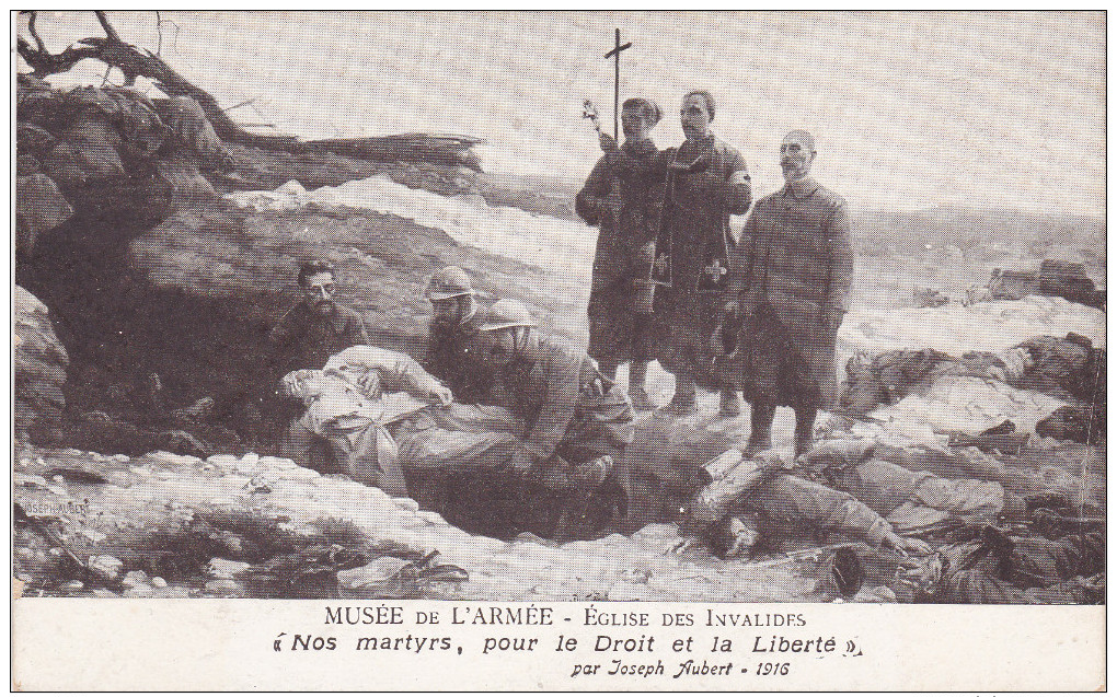 PARIS - Musée De L'Armée Eglise Des Invalides Tableau Nos Martyrs Pour Le Droit Et La Liberté De Joseph Aubert 1916 - Museen