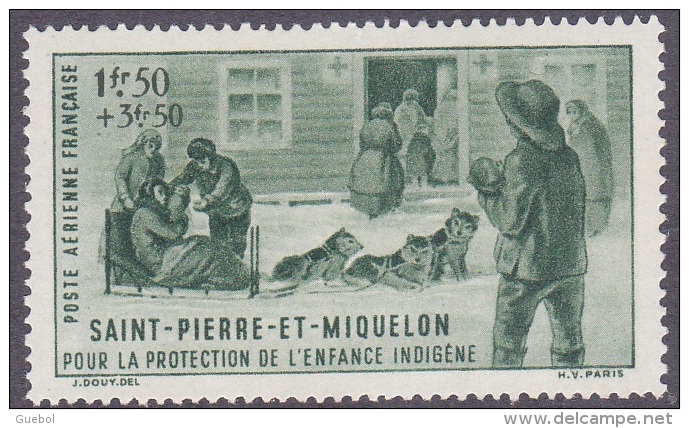 Détail De La Série Protection De L'enfance Indigène & Quinzaine * Saint Pierre Et Miquelon N° PA 1 - 1942 Protection De L'Enfance Indigène & Quinzaine Impériale (PEIQI)