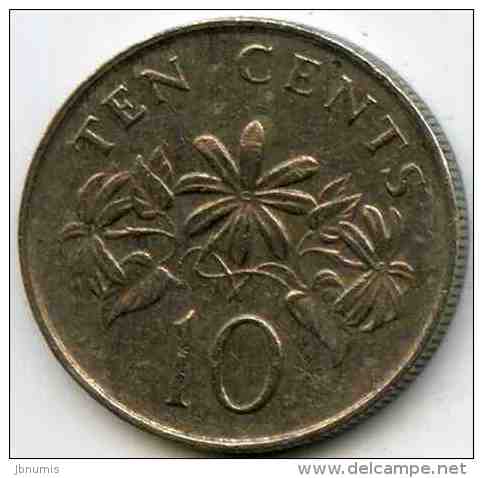 Singapour Singapore 10 Cents 1989 KM 51 - Singapur