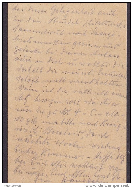 Saargebiet Postal Stationery Ganzsache Entier 30 Pf Postkarte SAARBRÜCKEN 1921 To SPEYER (2 Scans) - Ganzsachen