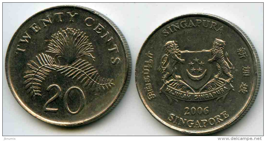 Singapour Singapore 20 Cents 2006 KM 101 - Singapour