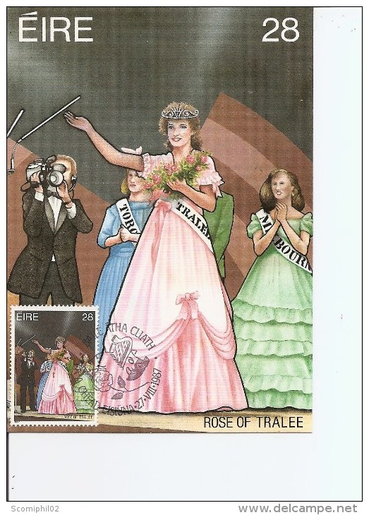 Irlande - Rose Of Tralee ( CM De 1987 à Voir) - Cartes-maximum